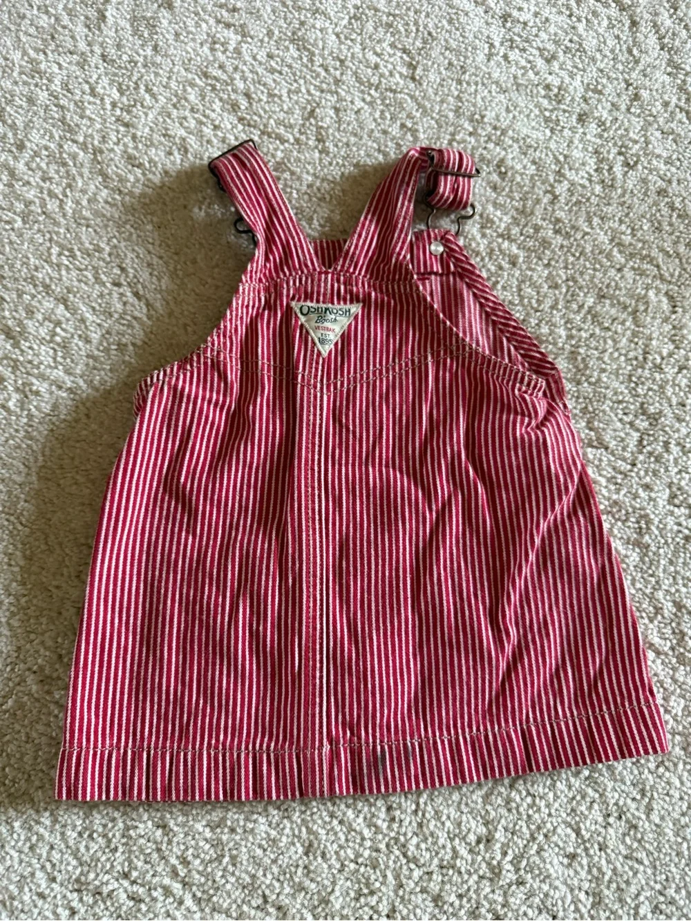 Red Striped Denim Dress 12M
